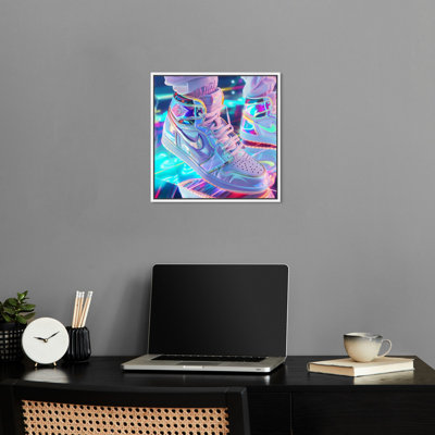 Holographic Sneakers Canvas Urban Art Prints by Notoriart