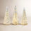 3-Piece Lighted Mercury Glass Tabletop Tree Set