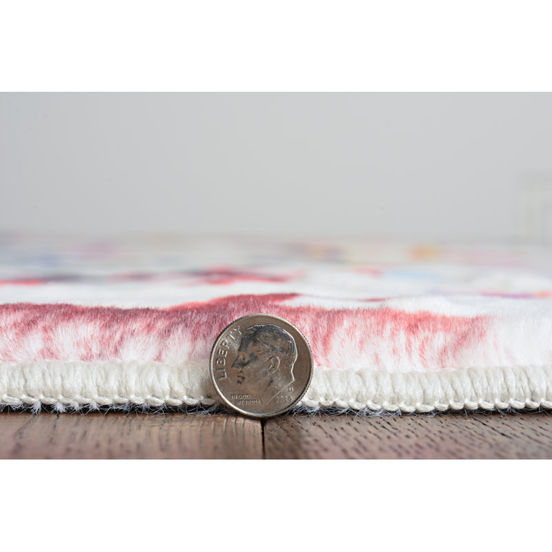 Antaniyah Faux Rabbit Fur Hand Tufted Rug, Rectangle 5' x 7'
