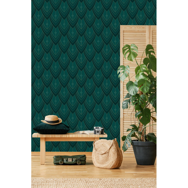 Peel & Stick Floral Tile, 2.08' W x 10.42' L
