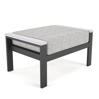 Townsend Outdoor Teak Ottoman with Sunbrella Cushion -  Birch Lane™, 6A99BB2211764E0C8F1D312AEB855C65