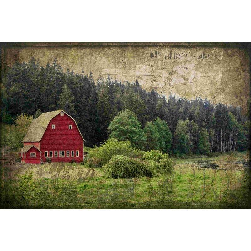 " Widby's Barn I " Painting Print, 8" H x 12" W  