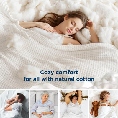 Couvre-lit 100% coton gaufré 239GSM