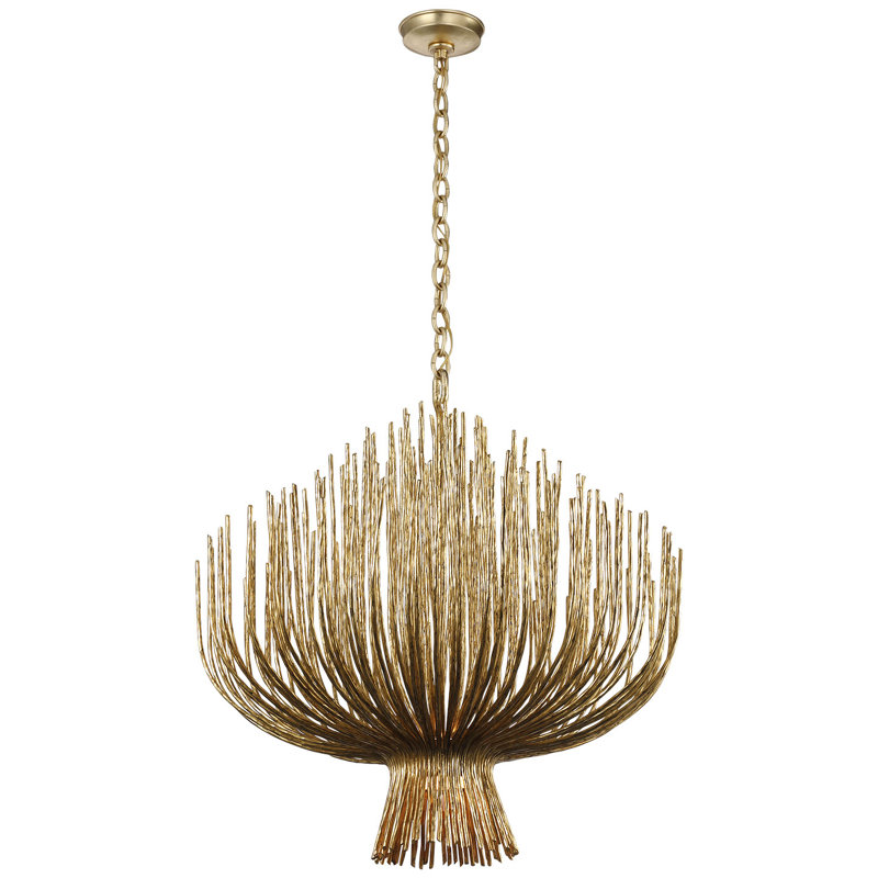 Chapman & Myers Astra 42" Sculpted Chandelier, Gilded Iron, 35.5" H x 31.75" W x 31.75" D