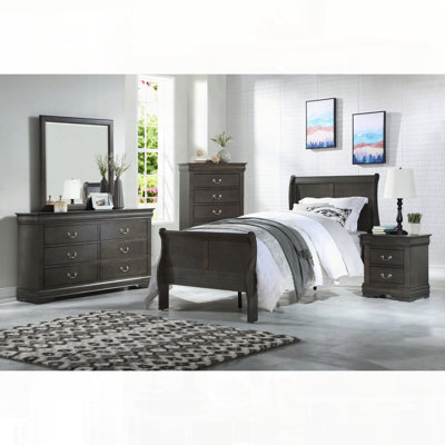Ensemble de chambre à coucher 2 pièces de style Louis Philippe
