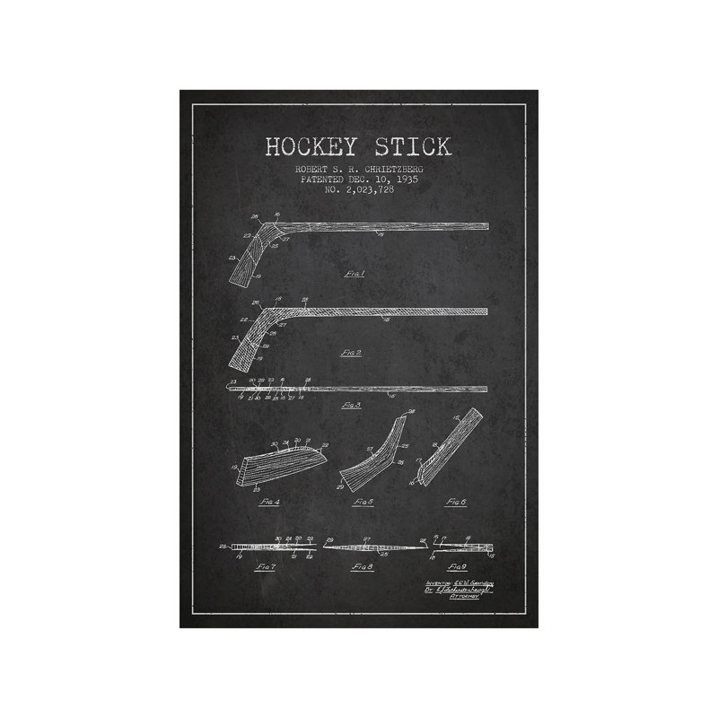 Hockey Stick by Aged Pixel - Wrapped Canvas Print, 66.04 cm H x 45.72 cm W x 3.175 cm D