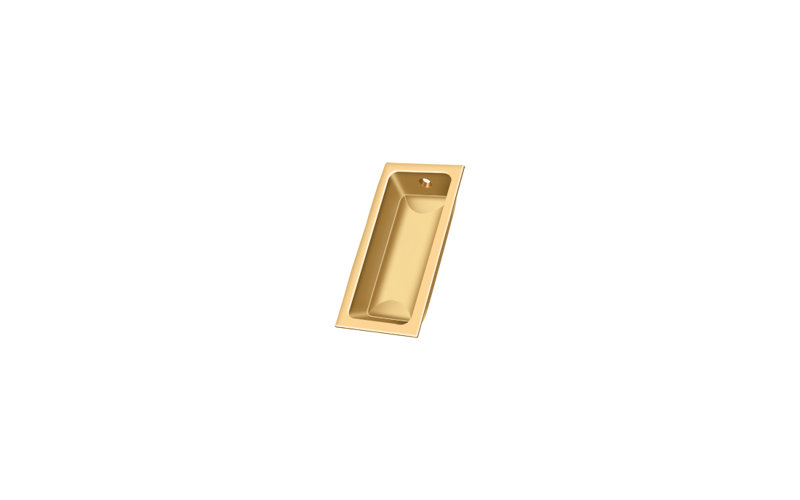 Flush 2 Center to Center Cup Pull, PVD Polished Brass