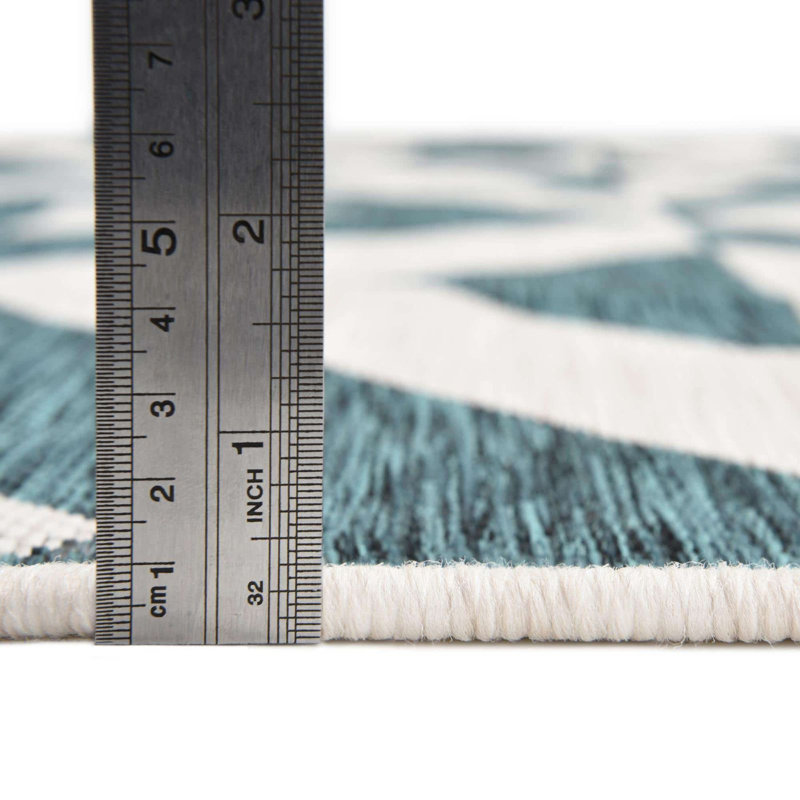 Outdoor Destiny Area Rug Sage Color, Rectangle 2'2" x 3'