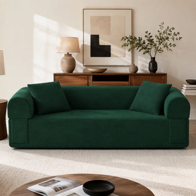 3Seater Sofa Boneless Couches,No Assembly Needed, Modern Sofa For Compact Living Rooms, Apartments, And Offices