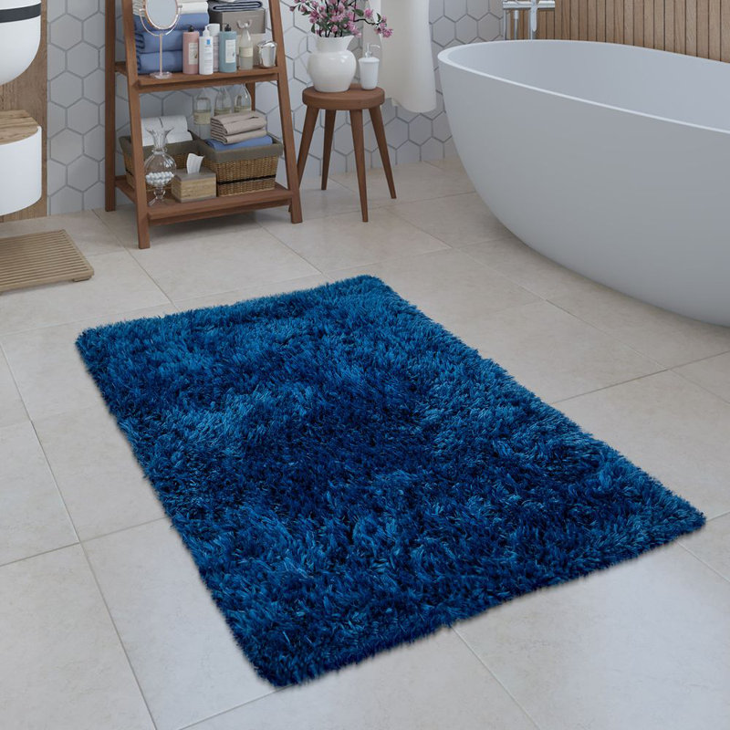 Juliette Non-Slip Bath Rug, 50 x 80cm, Blue