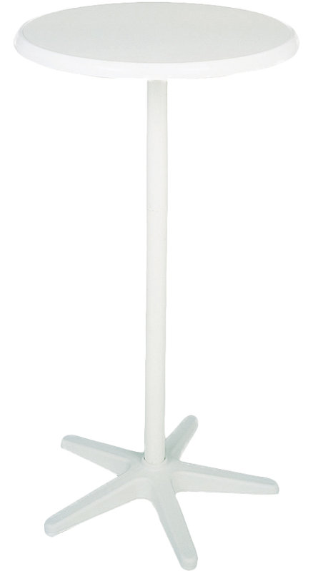 Duo Bar Table Round Adjustable 70 Cm, White