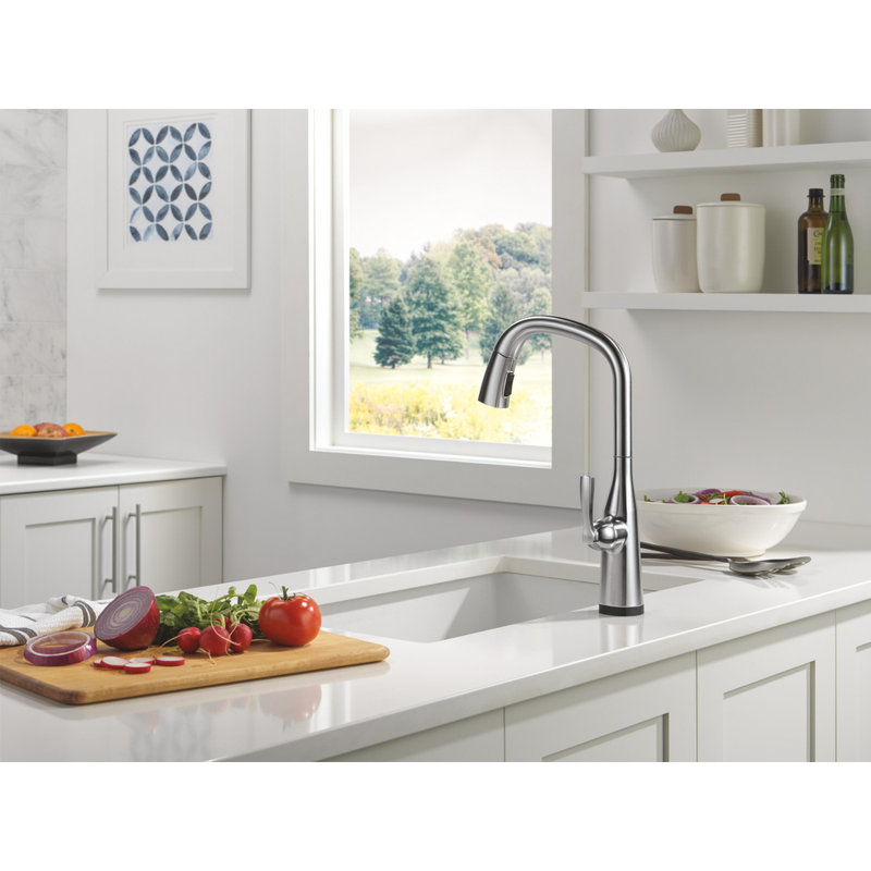 Touch2O Kitchen Faucet with Touchless Technology, Lumicoat  Arctic Stainless