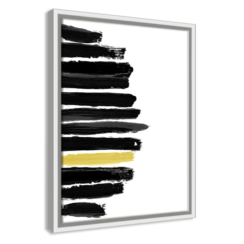 Kinetic Strokes 7 - Floater Frame, reproduction d'art sur toile, H 40 po x l 30 po x P 2 po, Cadre blanc