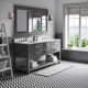 Cronin 72" Carrara White Marble Countertop Bath Vanity with Faucet and Mirror