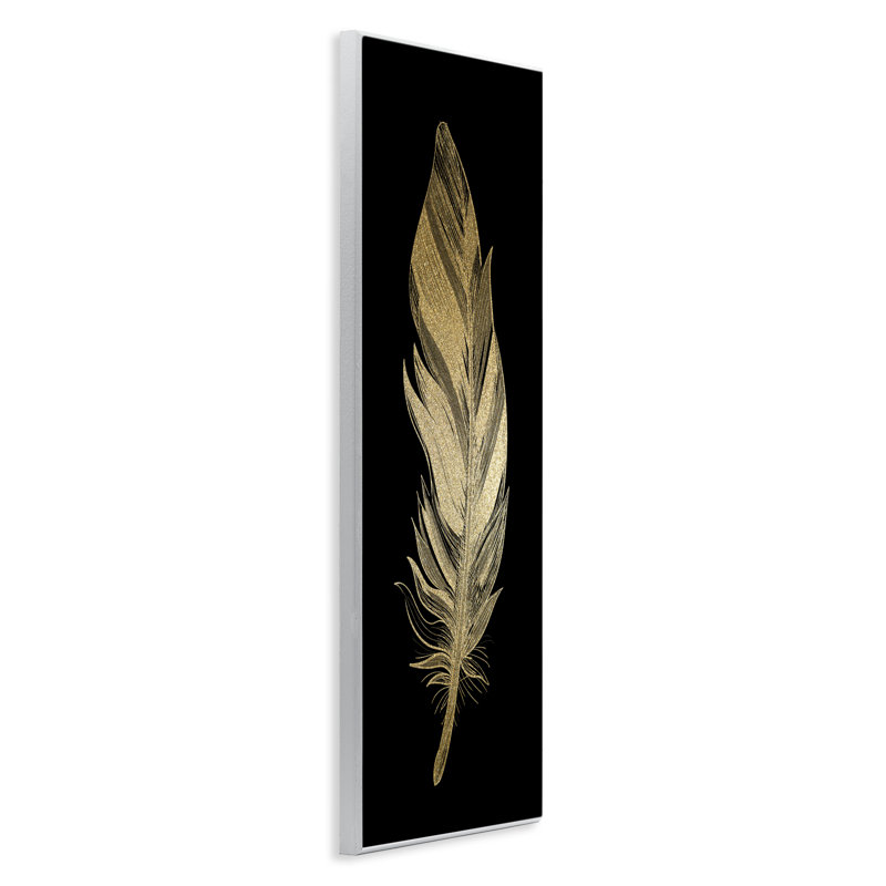 Glam Lined Feather Wall Plaque, design by Kim Allen