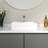 16" L x 12" W Bathroom Vessel Sink White Ceramic Bathroom Sink Rectangular Above Counter Sink with Faucet Hole