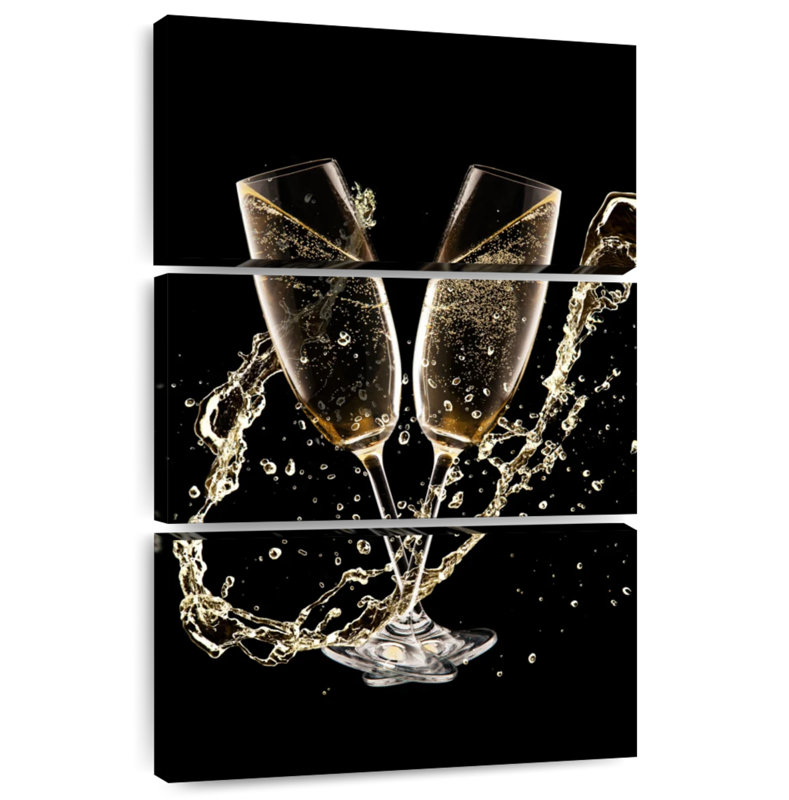 Yarlin Fizzy Champagne Splash, 57" H x 36" W