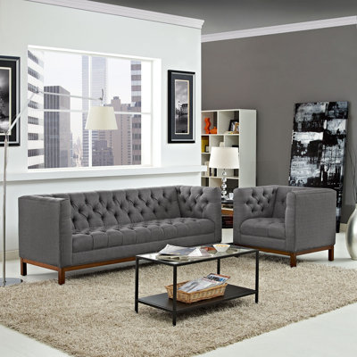 Modway Carson Carrington Holar Tufted 3-piece Living Room Set
