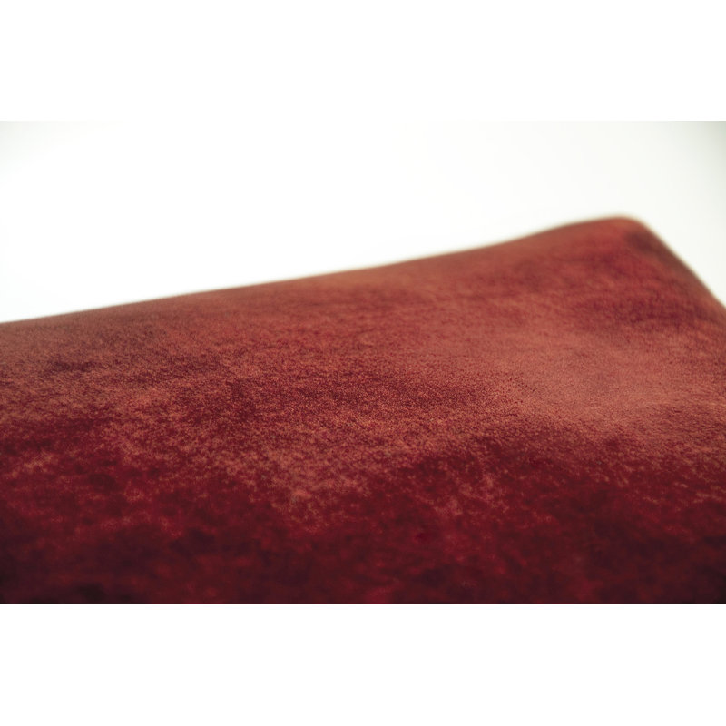 Ombre Square Velvet Pillow Cover & Insert, Paprika, 12"H x 24"W