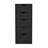Basilea 5 Drawers Tall Dresser, Pull Out System -Black