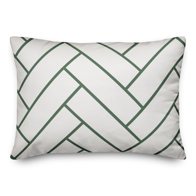 Abstract Outdoor Throw Pillow, Green