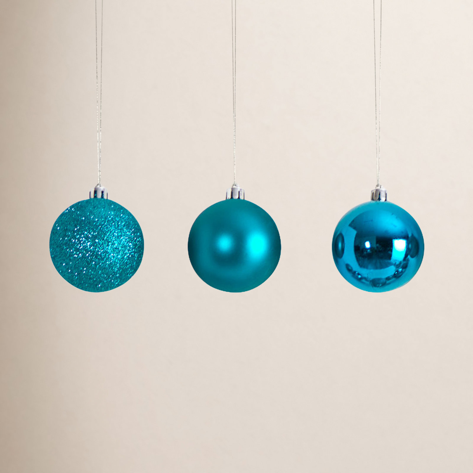 3" Shatterproof Bauble, Teal