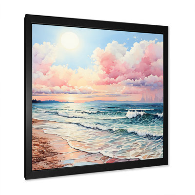 Pink Beach Breezes - Coastal Beach Sand Wall Art Decor