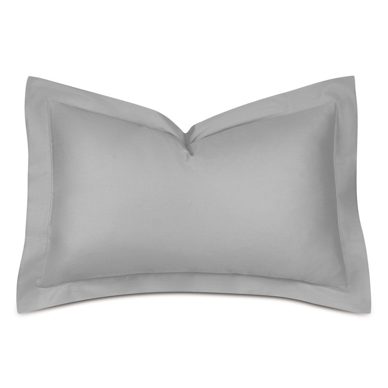 Deluca 100% Cotton Pillow Sham, Queen, Silver