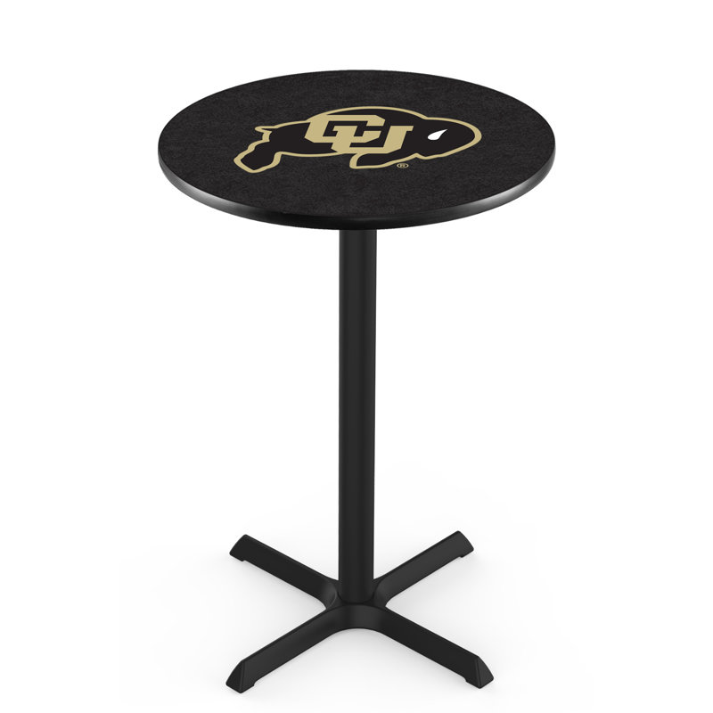 NCAA Round Metal Base Dining Table, University of Colorado