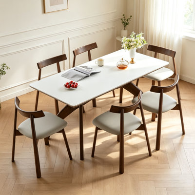 Table Mid-Century en pierre frittée