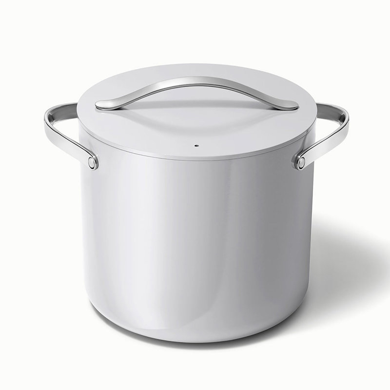 Caraway Nonstick Ceramic Petite Cooker W/ Lid, Gray, 12 quarts
