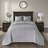 Reversible Grey Bedding Sets, Cotton Material, Oversized & Cottage-inspired, Queen Size