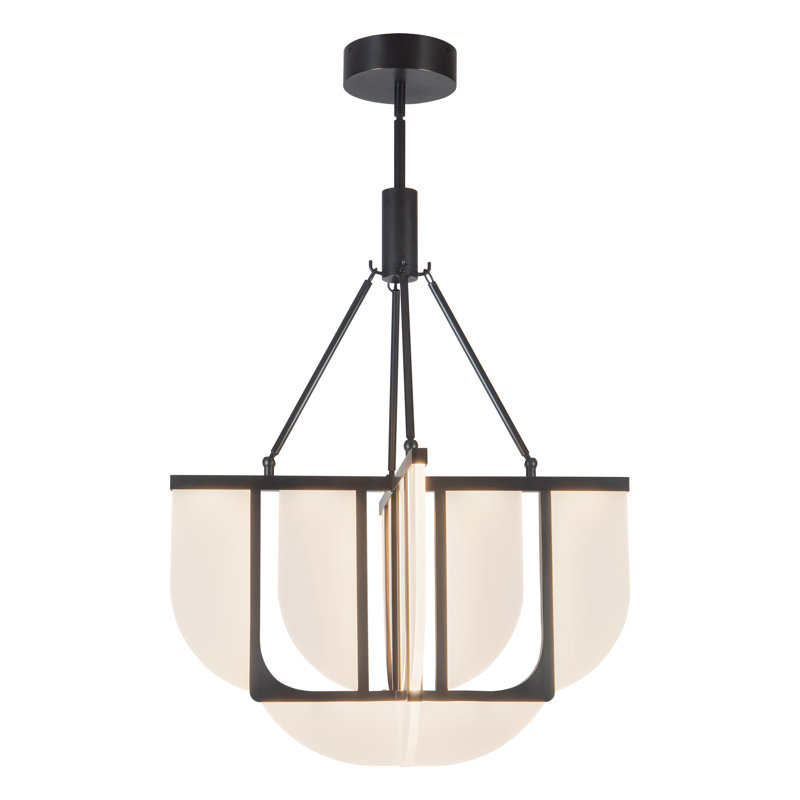 Anders 24-in Black dimmable LED Chandelier, Oil Rubbed Bronze