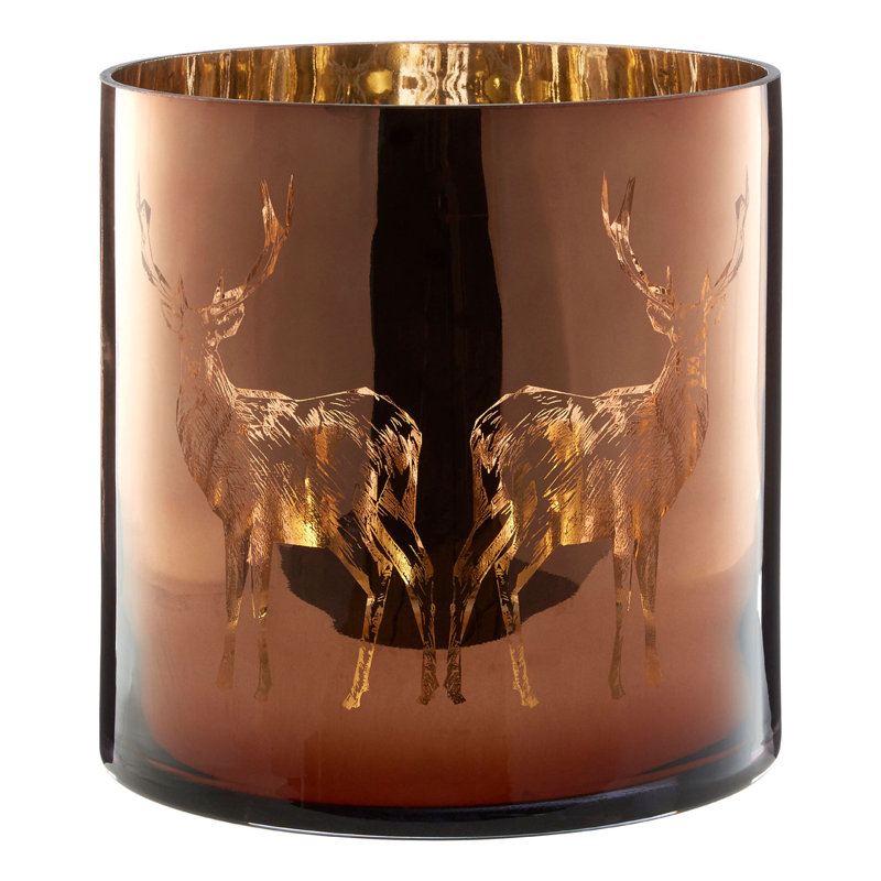 Glass Tabletop Hurricane, 29cm H x 29cm W x 29cm D