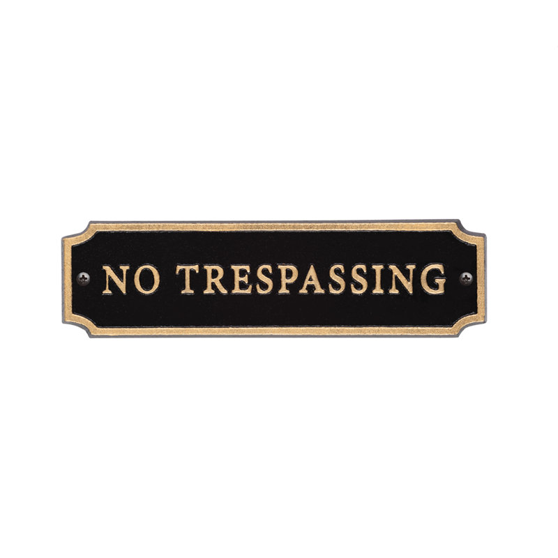 Plaque de coin de porte coupée - Pas d'intrusion
