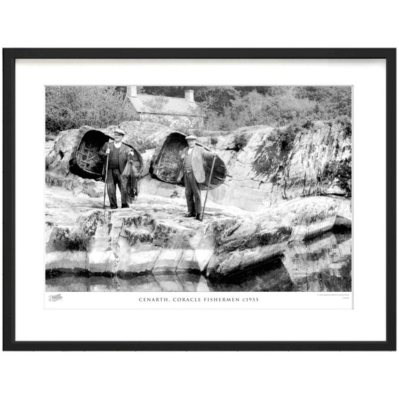 Cenarth, Coracle Fishermen C1955 by Francis Frith - Single Picture Frame Print, 60cm H x 80cm W x 2.3cm D