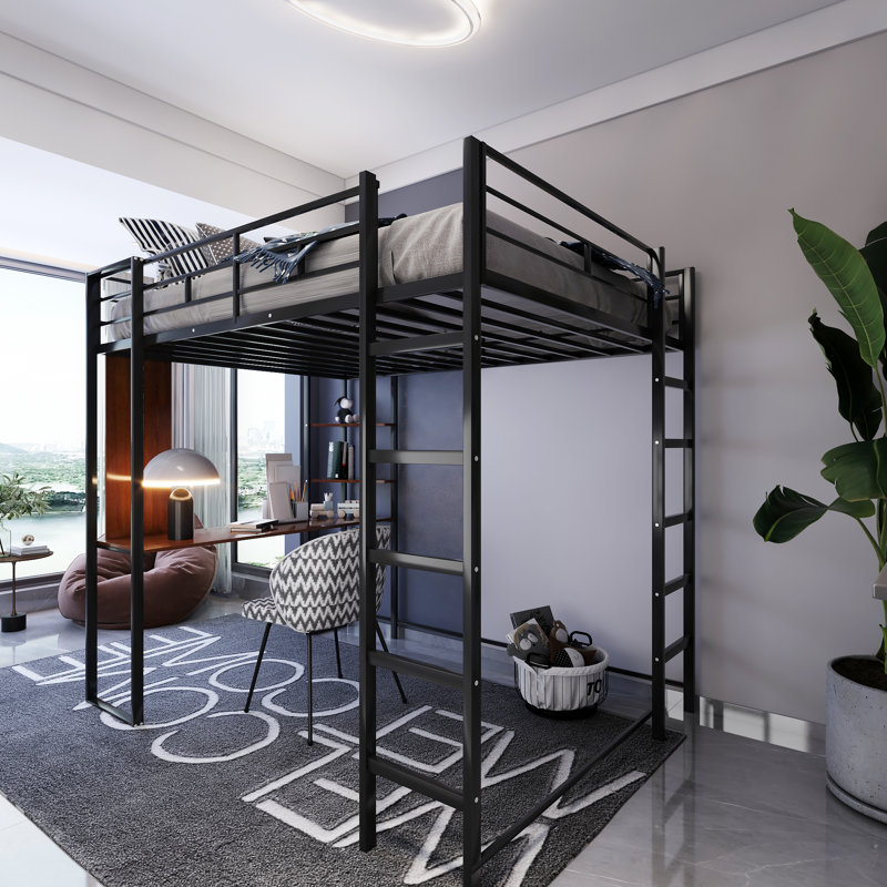 Kellen Kids Full Loft Bed, Black