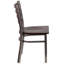 Ensemble de 2 chaises de restaurant en métal enduites de dossier transparent-765669505