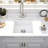 White Quartz Bar Sink - 18" Length X 16" Width Stain & Construction With Grid Heat 18"X16" Scratch Functional Design Bottom And Strainer