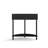 Unique Half Moon Design End Table With Sliding Rattan Door(Only Including Coffee Table,Without Chairs)