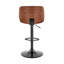 Chaise de bar pivotante en fer et en similicuir Jaqwon-15105796