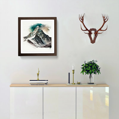 Mount Everest Watercolour - Framed Print