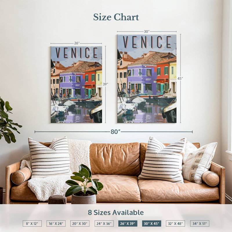 Aime Visit Venice, 39" H x 26" W