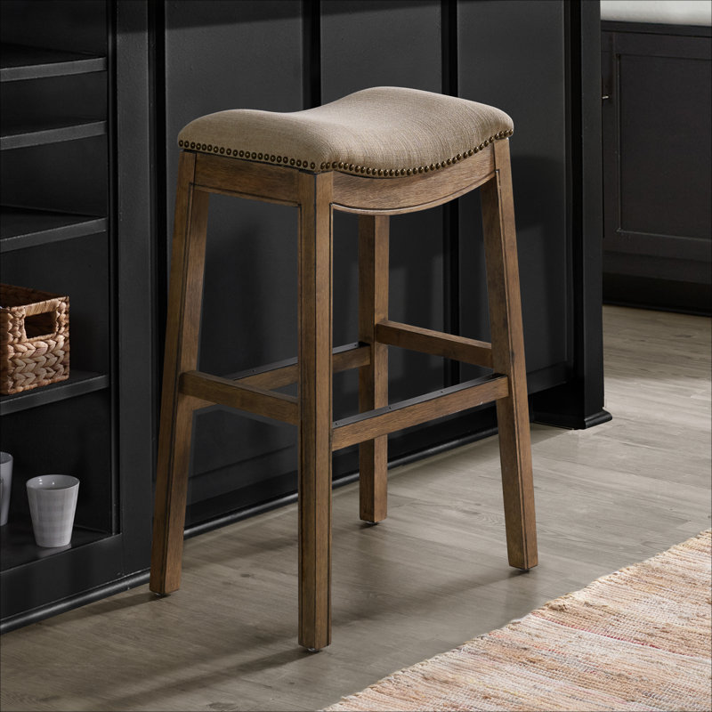Tabouret de bar et de comptoir en bois d'hévéa Williston, 1, Tabouret de bar (siège d'une hauteur de 31 po)