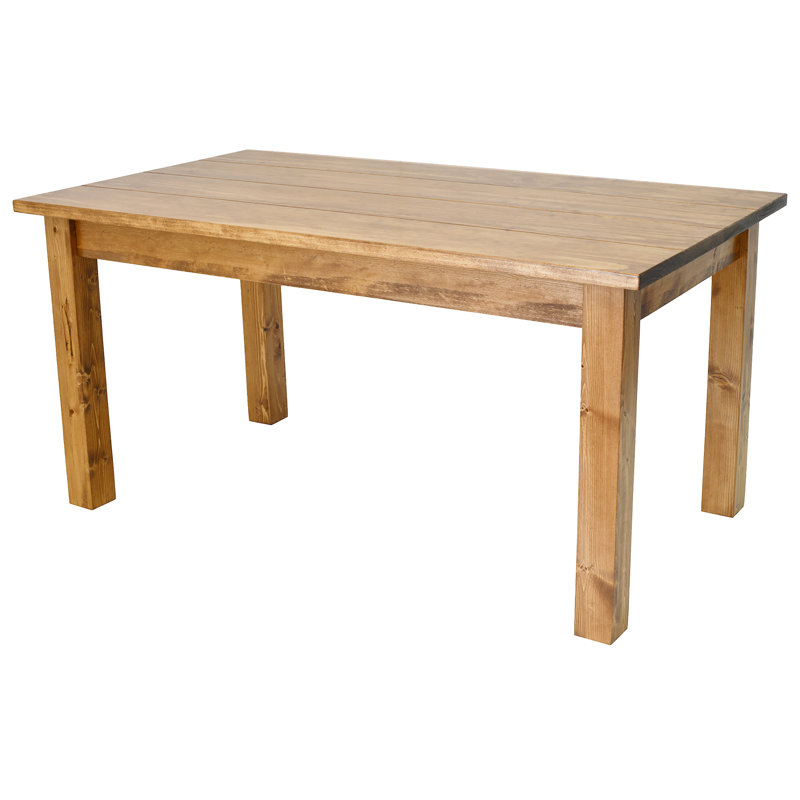 Table de salle à manger en bois massif Robbinsdale, H 30 po x L 72 po x l 34 po