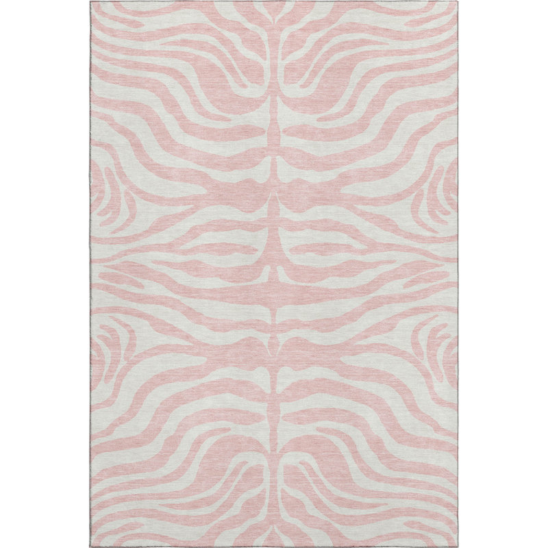 Premium Machine Washable Kian AMF1042 Animal Print Rug, Rectangle 5' x 7'6"