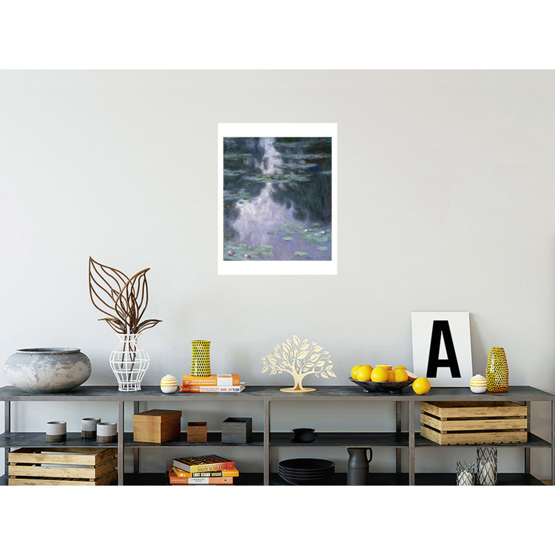 Nymphéas (eau) par Claude Monet - Estampe numérique, H 28 po x l 22 po