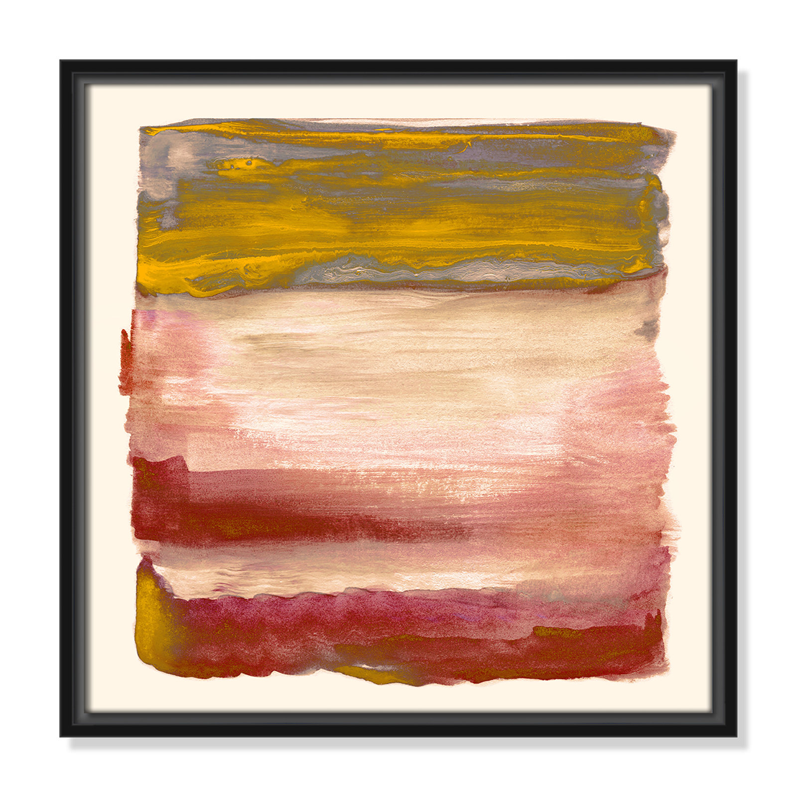Sky Collection "Yellow Sky I" Print by Nan, 17.5" H x 17.5" W, Black