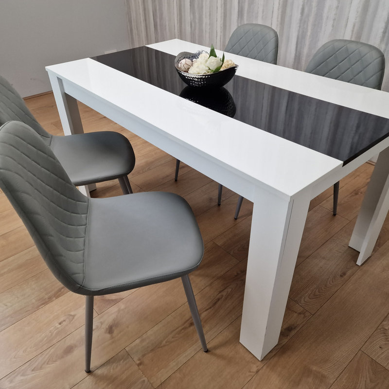 Besnard 4 - Person Dining Set, 75cm H x 140cm L x 80cm W