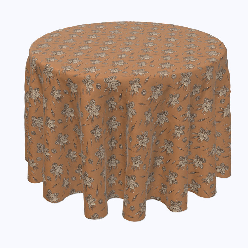 Meadowland Beer Hops and Wheat Tablecloth, 120" x 120"